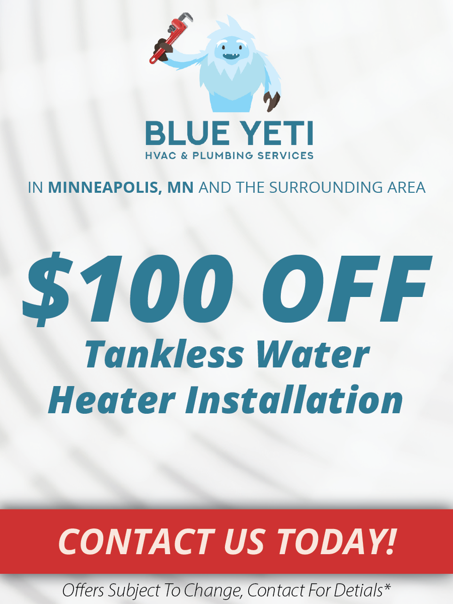 Minneapolis Blue Yeti Plumbing Tankless Water Heater Installation