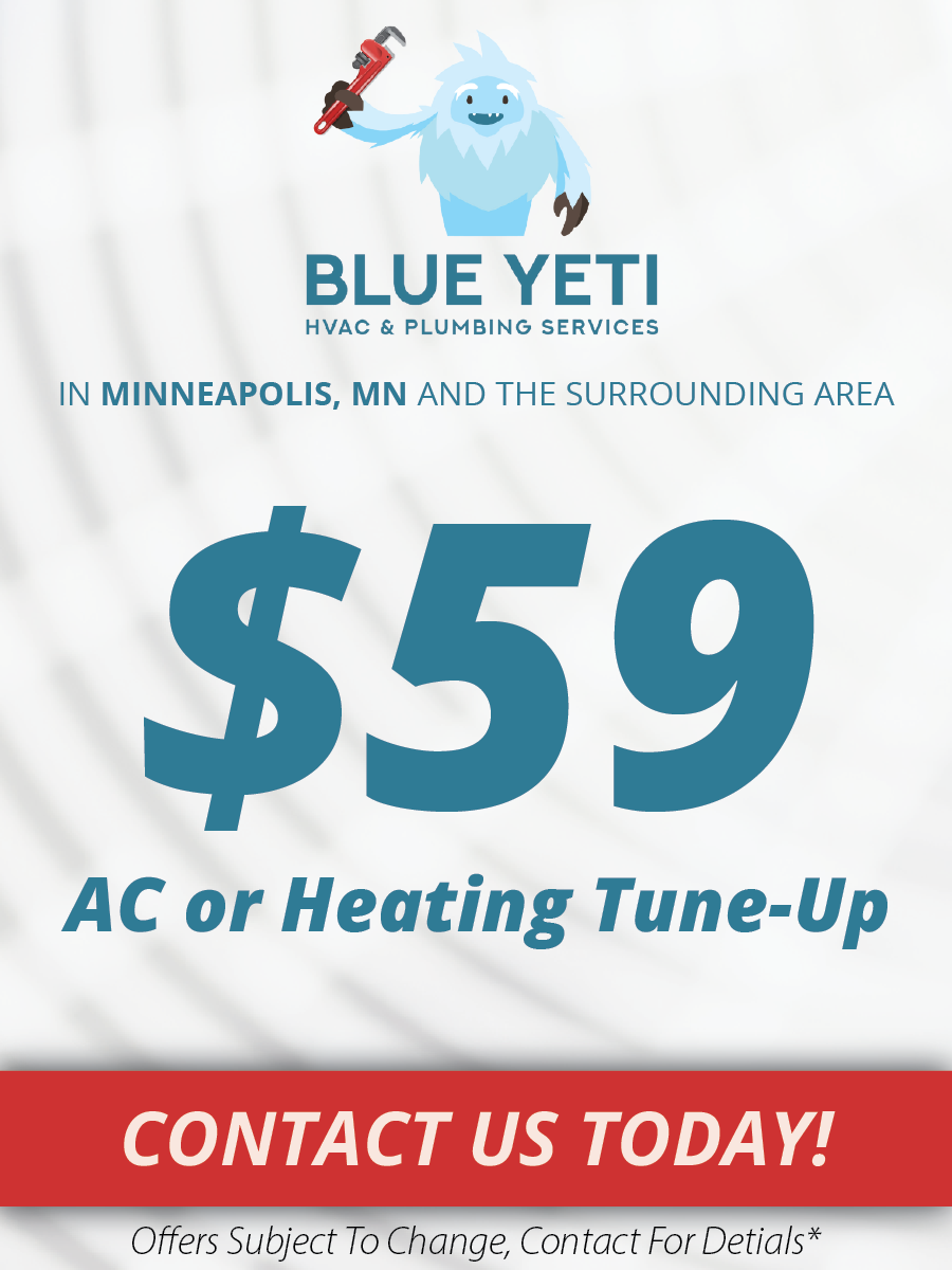 Minneapolis Blue Yeti Plumbing AC or Heating Tune-Up