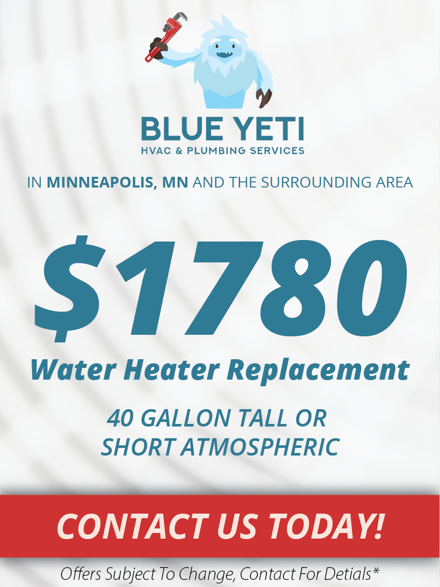 Minneapolis Blue Yeti Plumbing Heating Water Heater Replacement