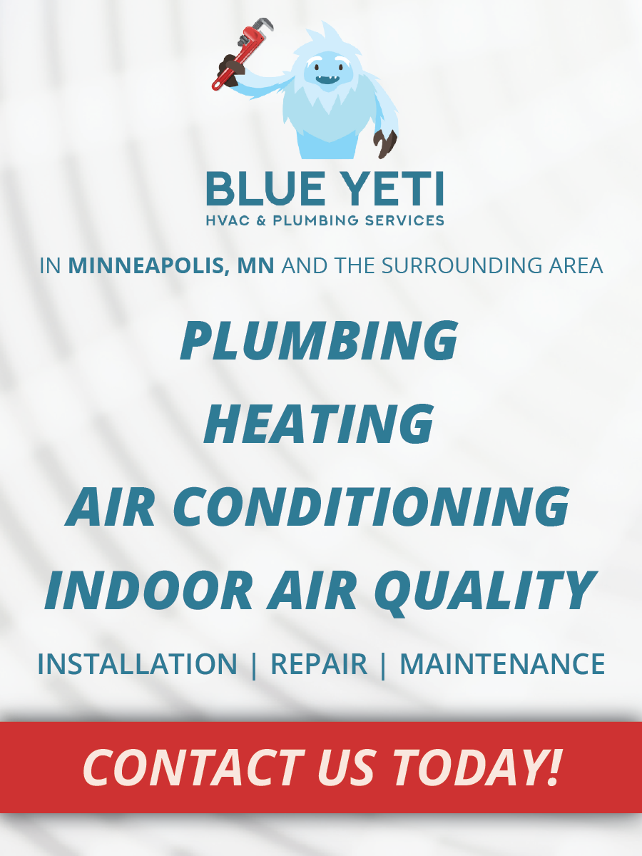 Minneapolis Blue Yeti Plumbing Heating AC Installation Repair Maintenance