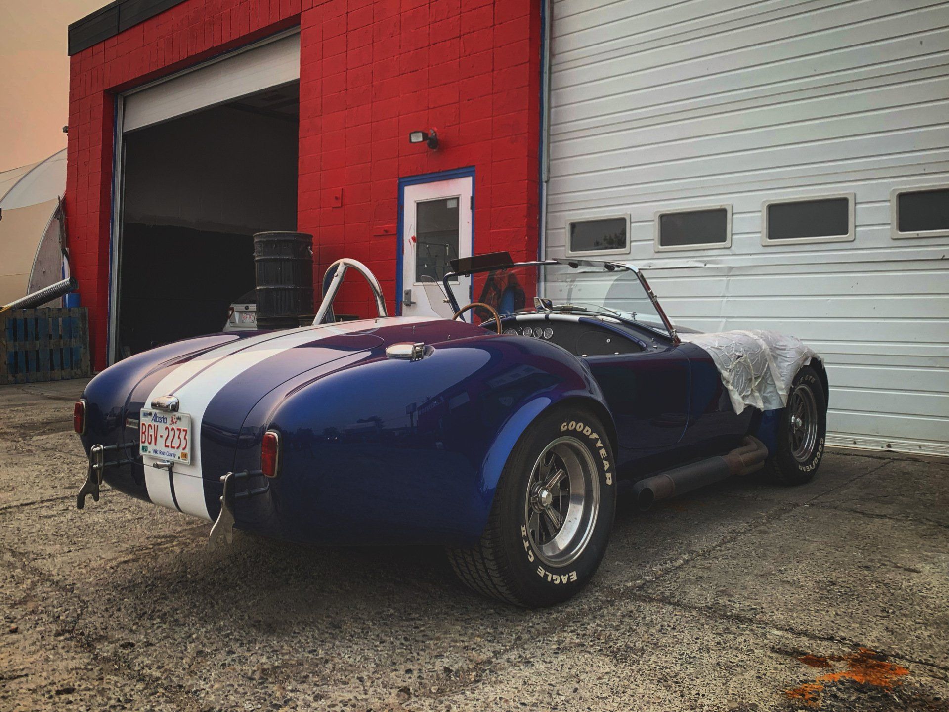 cobra kit car getting tuned and upgraded at lakeview automotive
