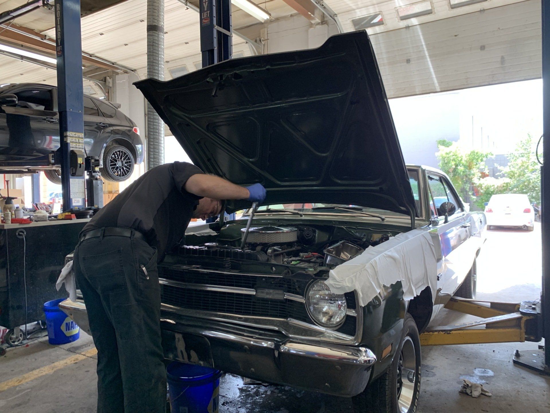 1969 dodge dart getting head work done at Lakeview automotive