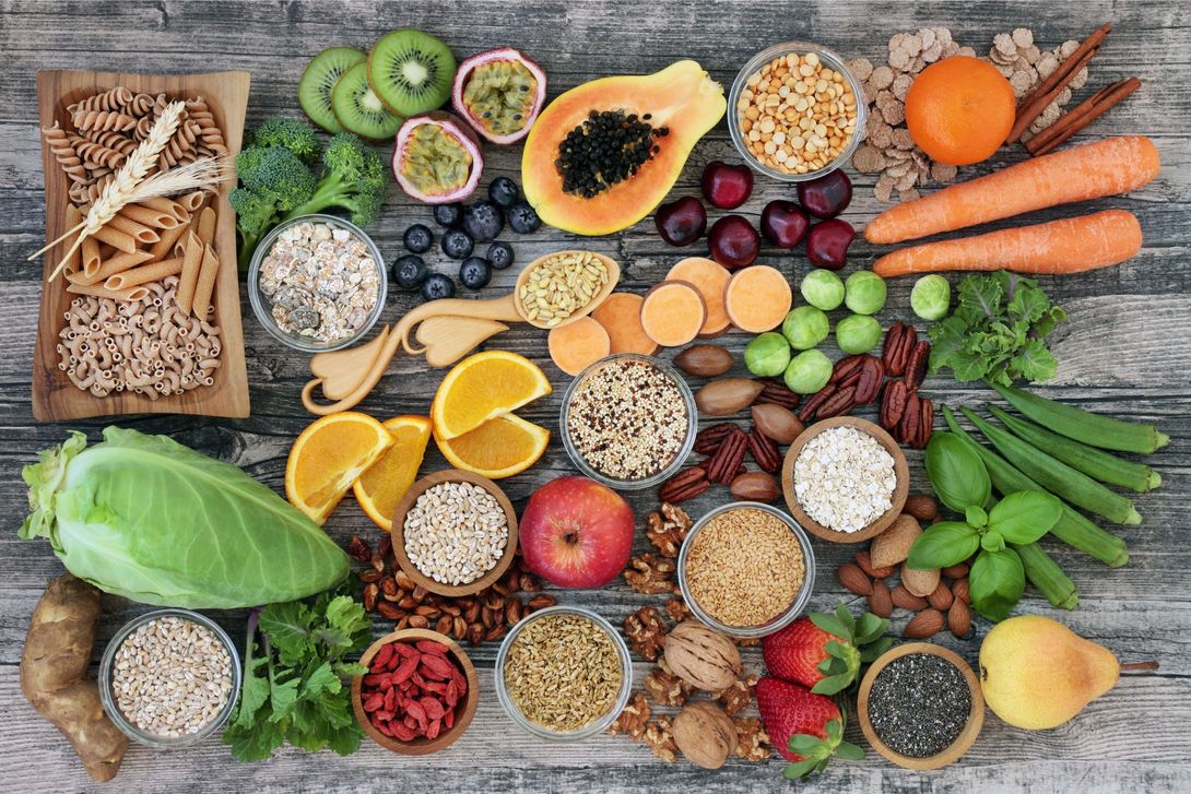 frutta, verdure e cereali per la salute