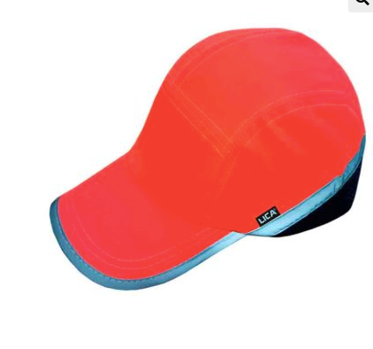 Gorra con banda reflectante de alta visibilidad y linterna