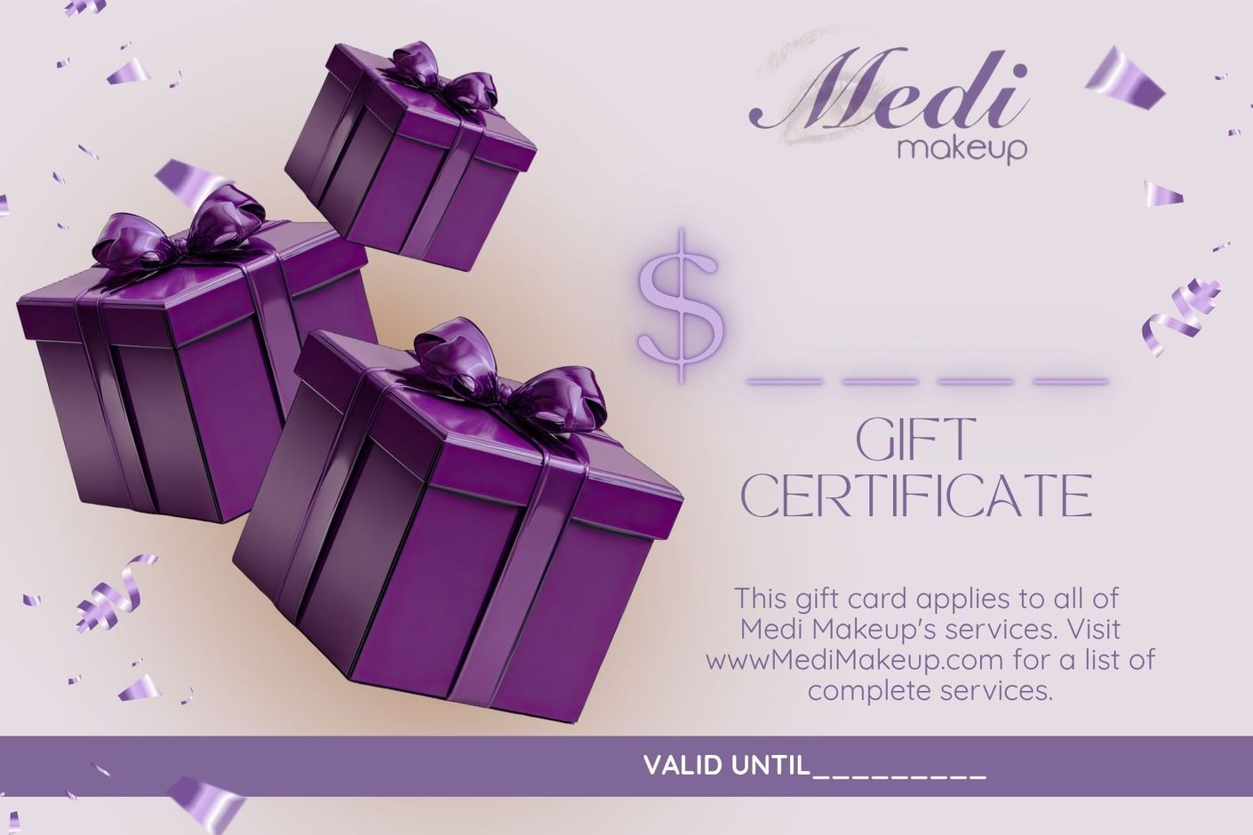 medi make up gift cert