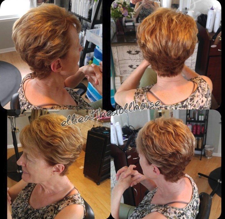 A collage of four photos of a woman 's hair with the words