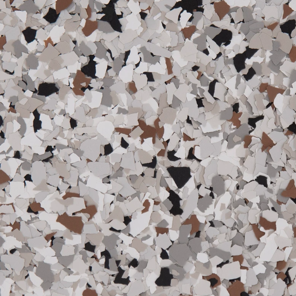 Coyote epoxy flake chips.