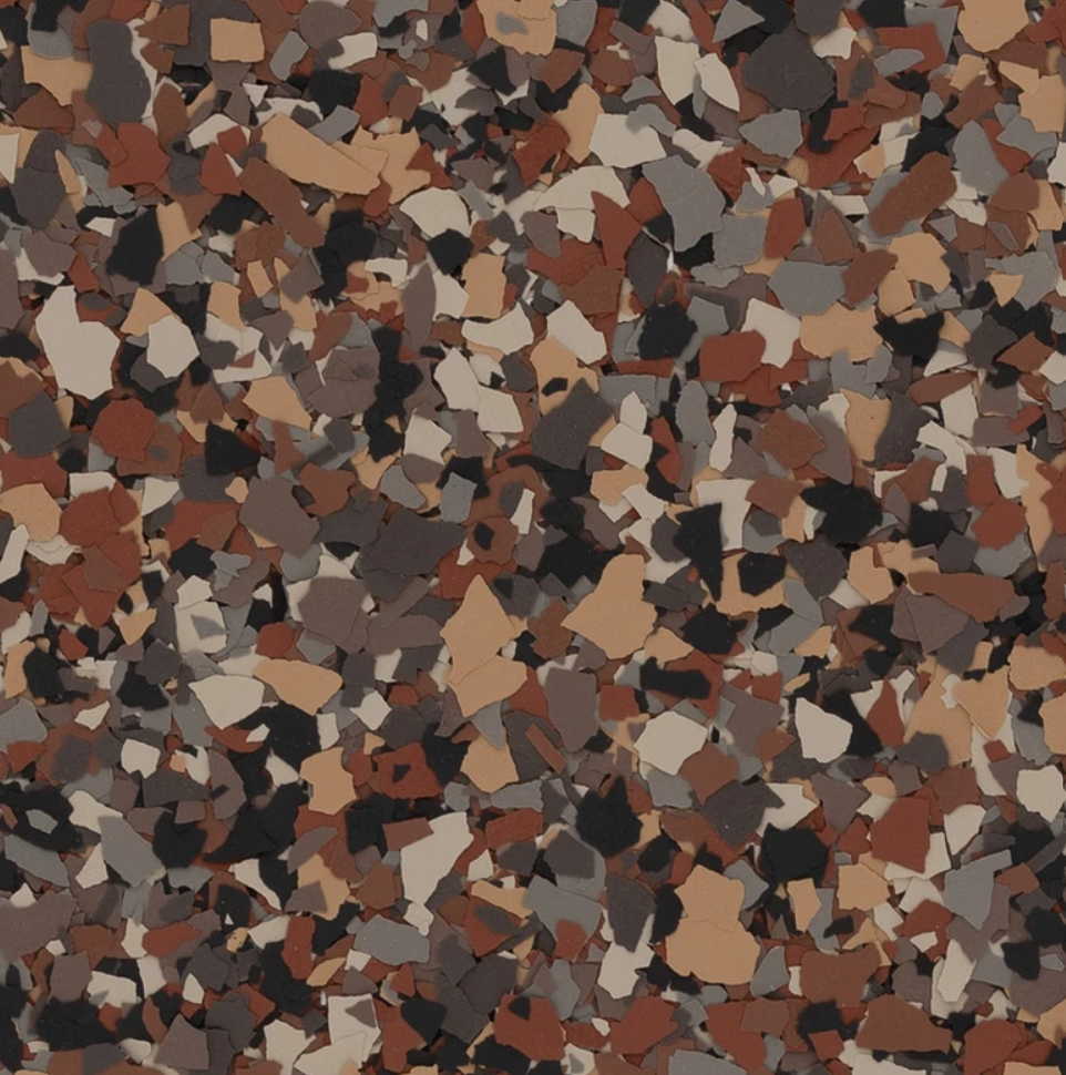 Robin epoxy flake chips.