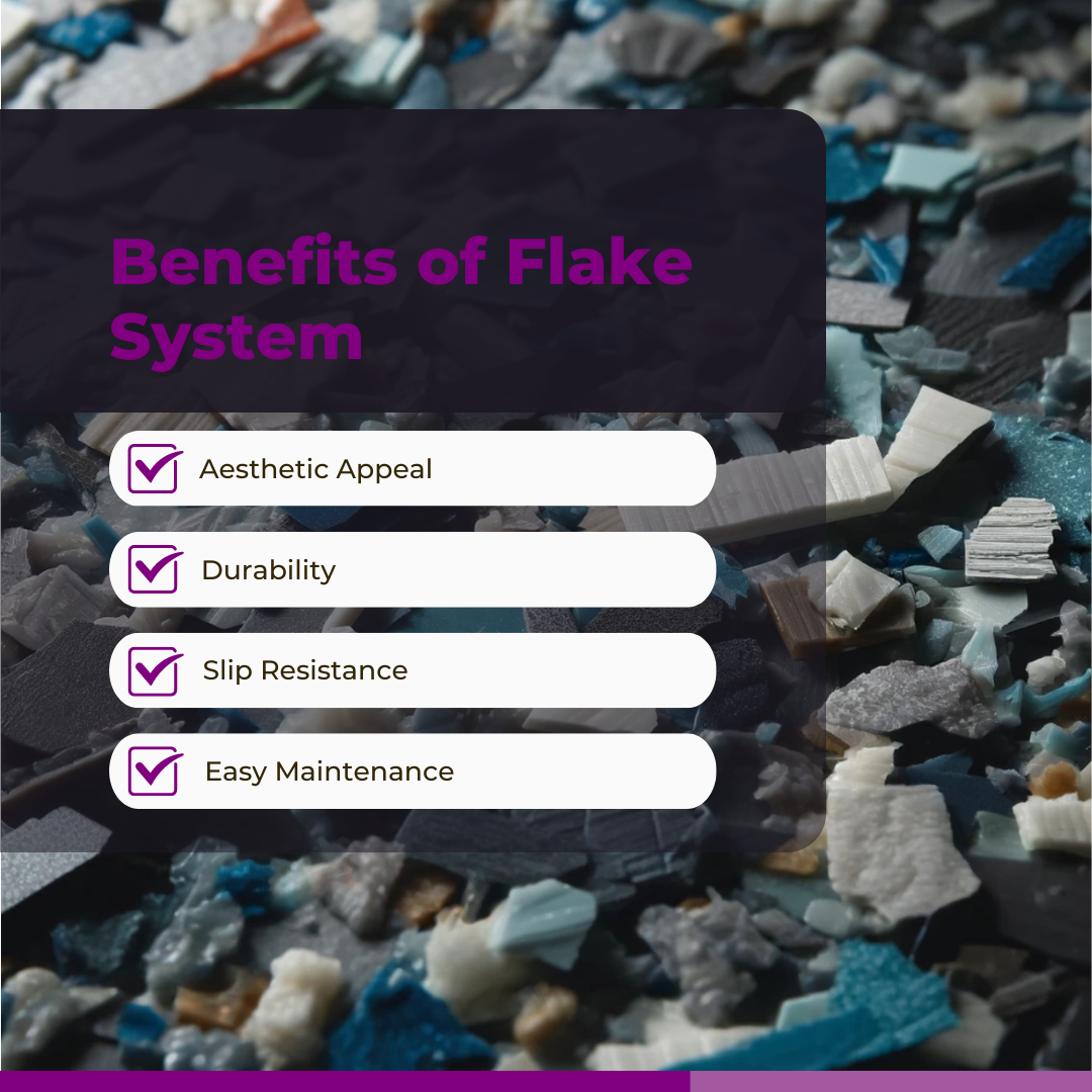 Image of benefits of epoxy flake system