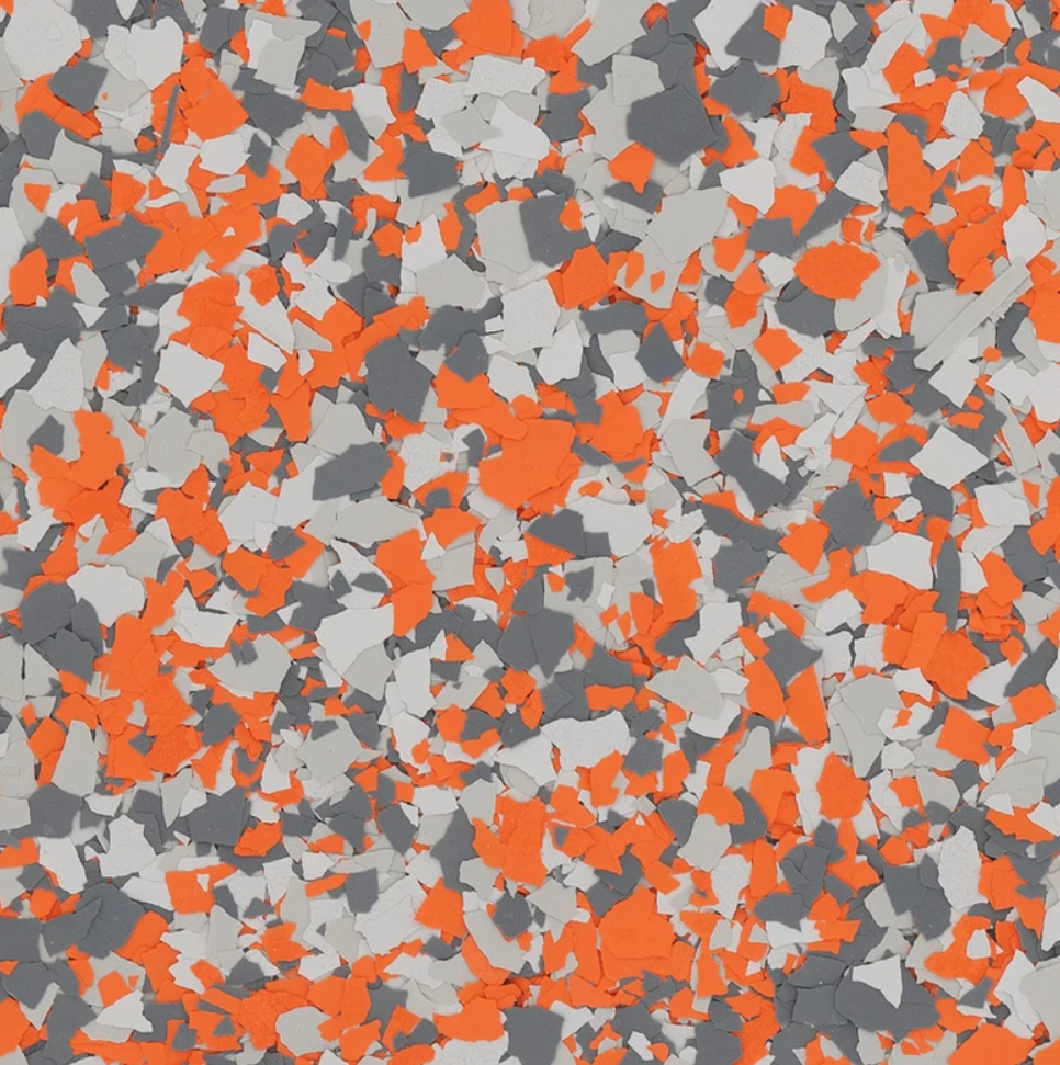 Platteville  epoxy flake chips.