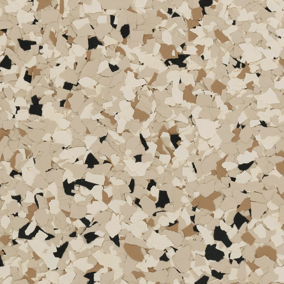 Shoreline epoxy flake chips.