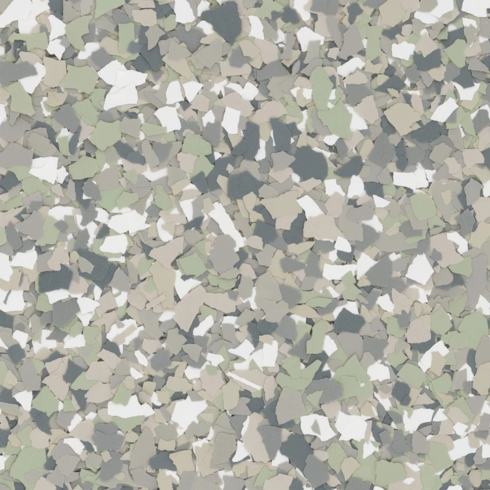 Thyme epoxy flake chips.