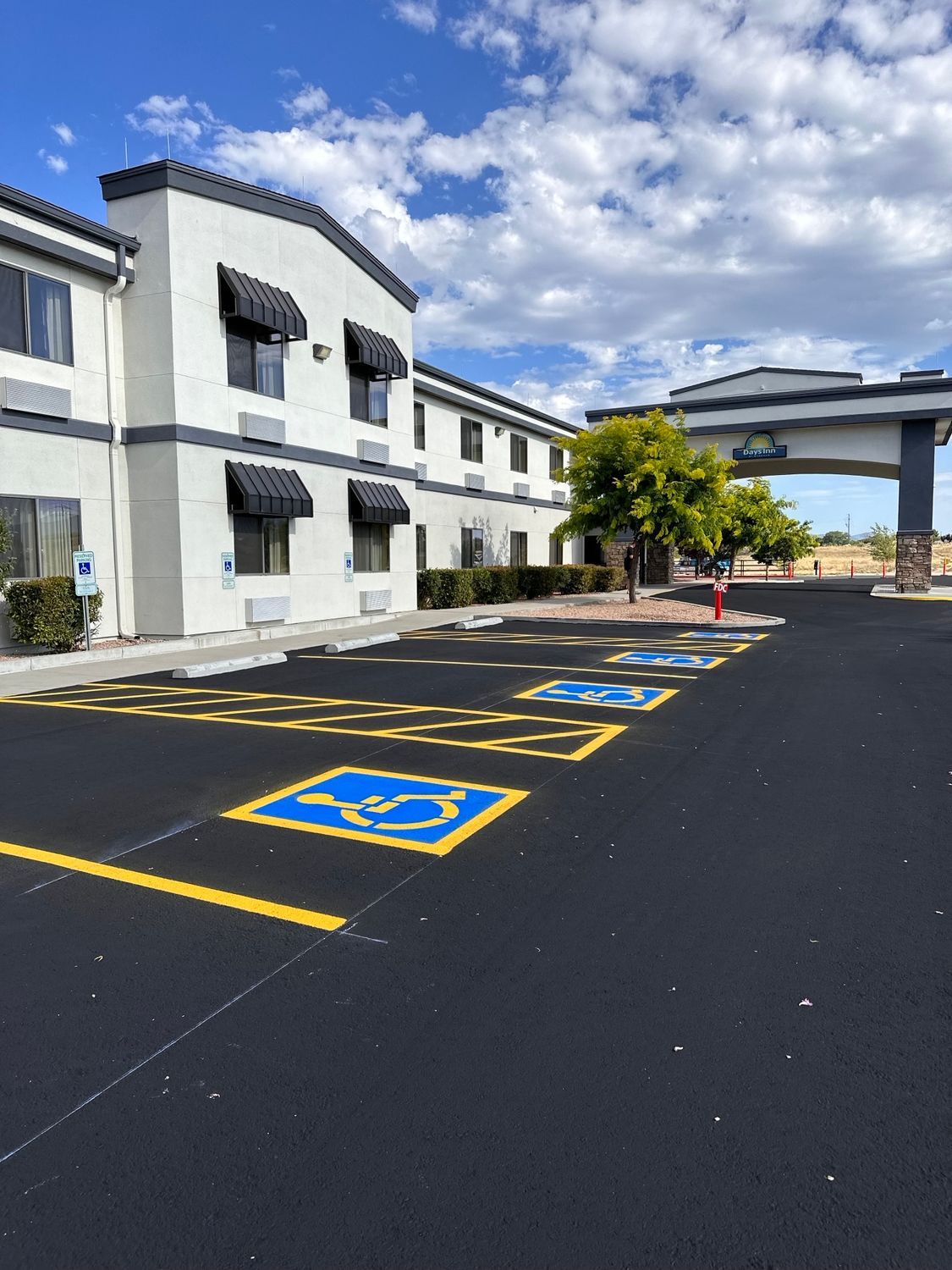 Parking Lot Sealed with Asphalt — Prescott, AZ — Maurer Sealing & Striping