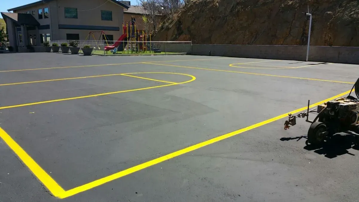 New Painted Basketball Court — Prescott, AZ — Maurer Sealing & Striping