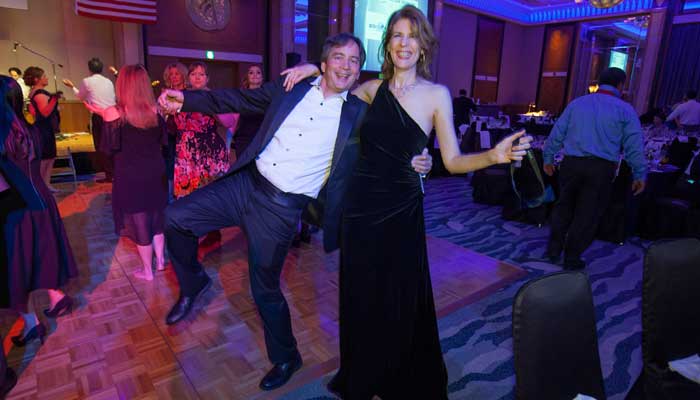 Letting loose at the Champagne Ball