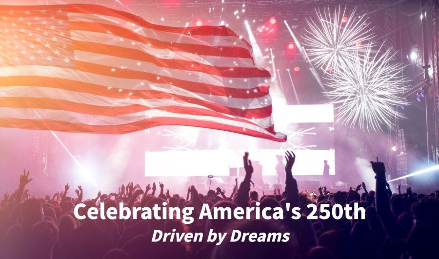 Celebrating America 250 banner