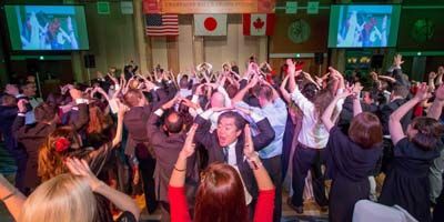 Participants dancing at Champagne Ball