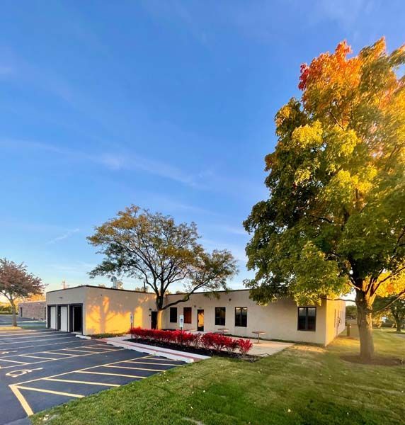 Exterior and interior photos of Hultgren Funeral Home and Cremation Center Carol Stream Location