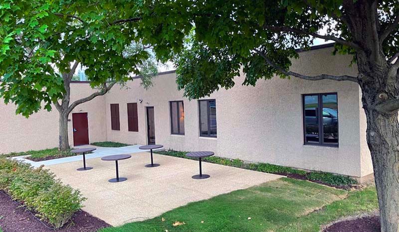 Exterior and interior photos of Hultgren Funeral Home and Cremation Center Carol Stream Location