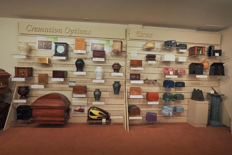 Exterior and interior photos of Hultgren Funeral Home and Cremation Center Wheaton Location
