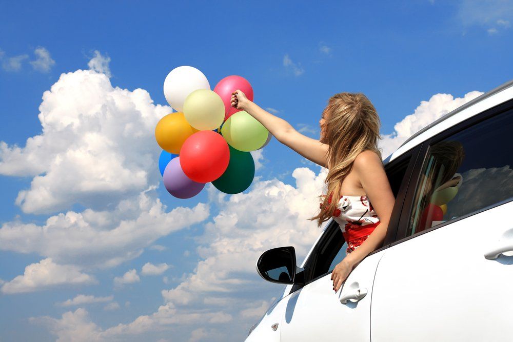 Girl with balloon — Ft Lauderdale, FL — Special Events Transportation