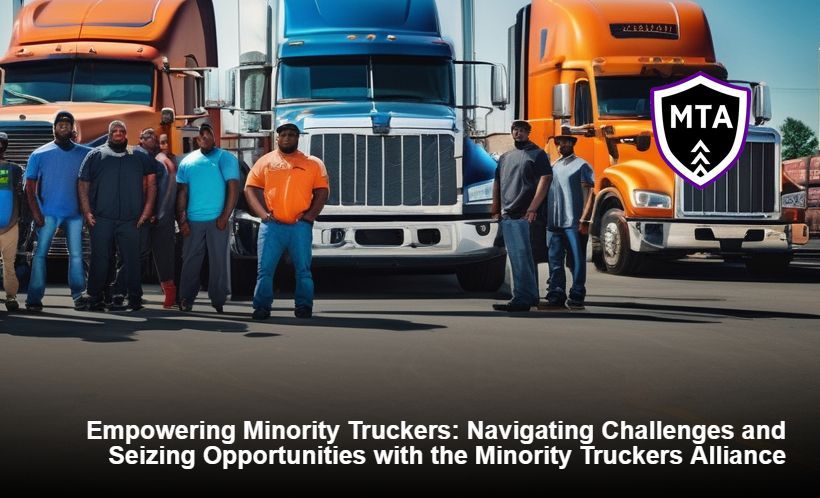 a group of truck drivers are standing in front of a mta logo