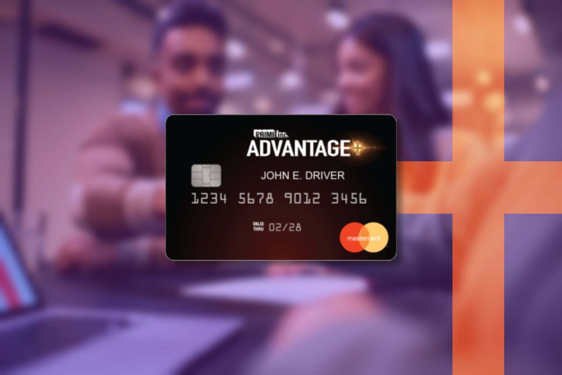 a credit card with the word advantage on it