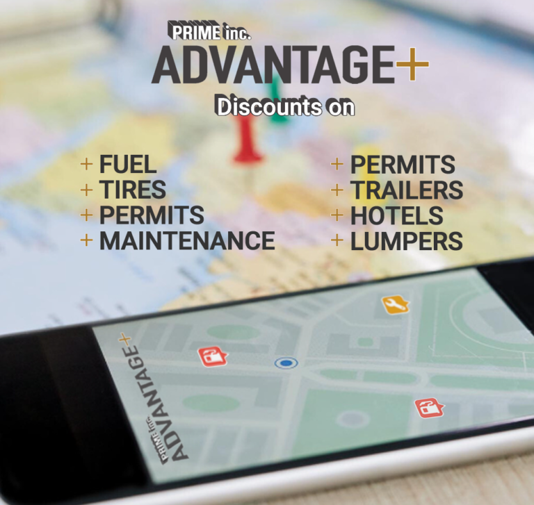 an advertisement for advantage + discounts on fuel tires permits trailers hotels and maintenance