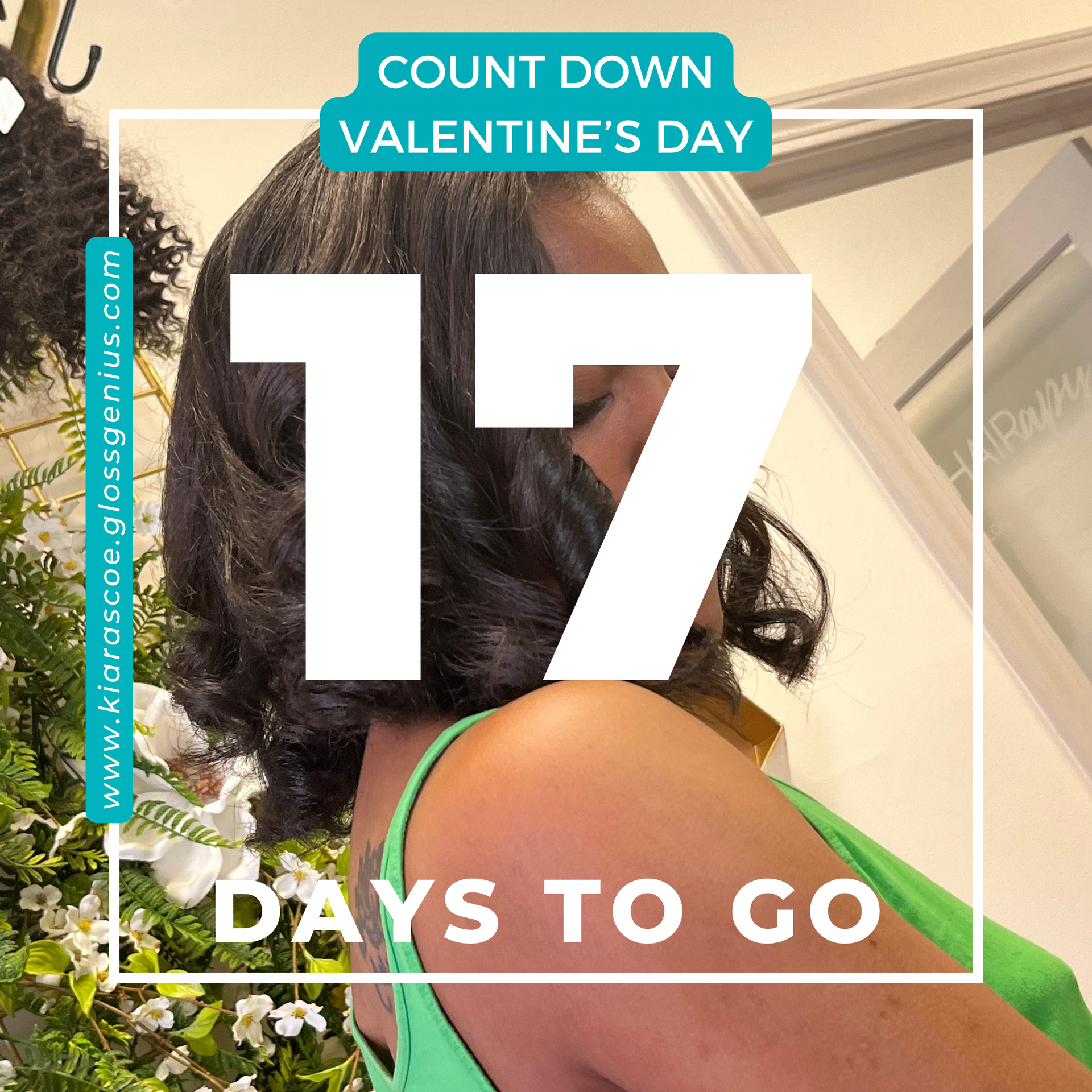 A woman is wearing a green tank top with the number 17 on it