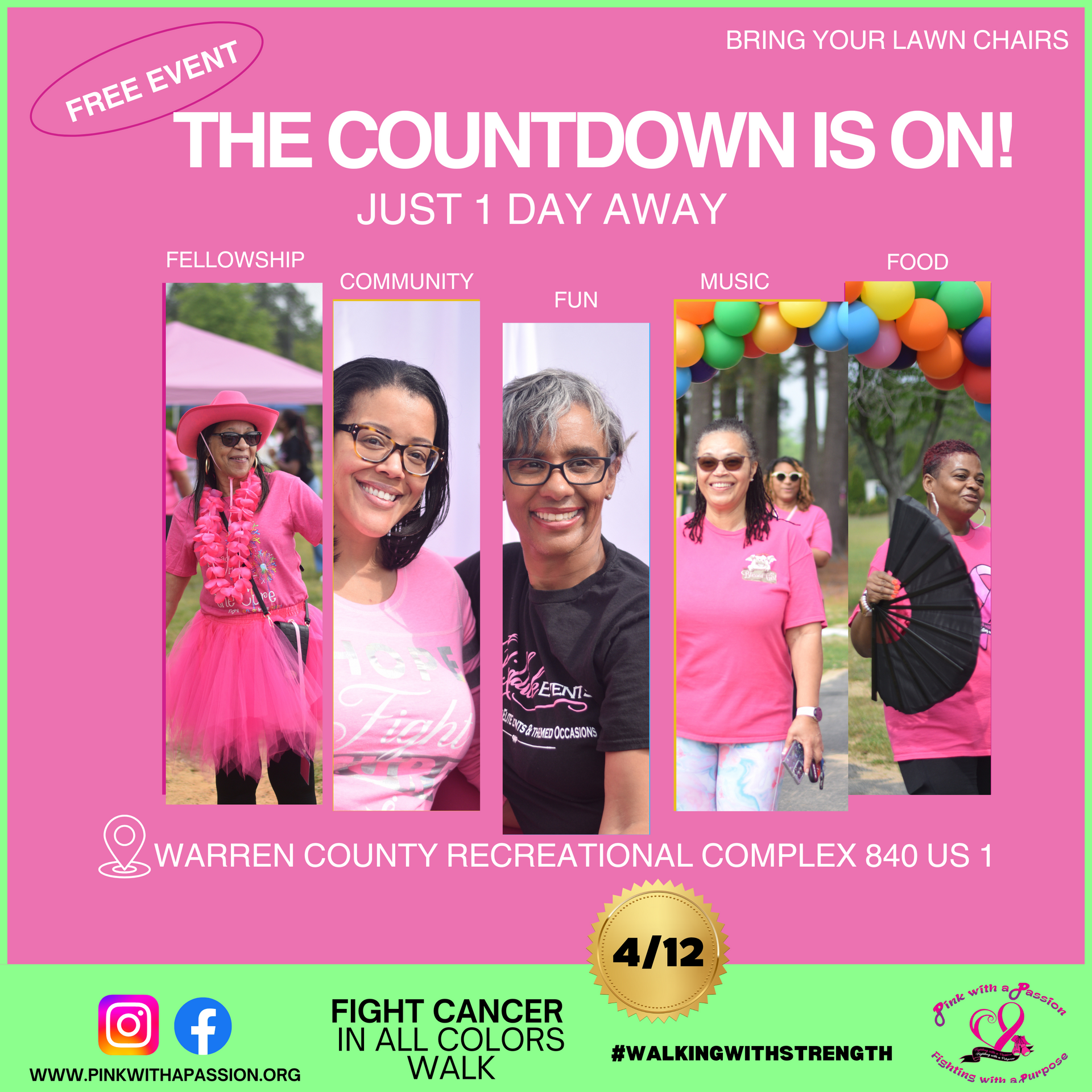 A poster for a free event called the countdown is on