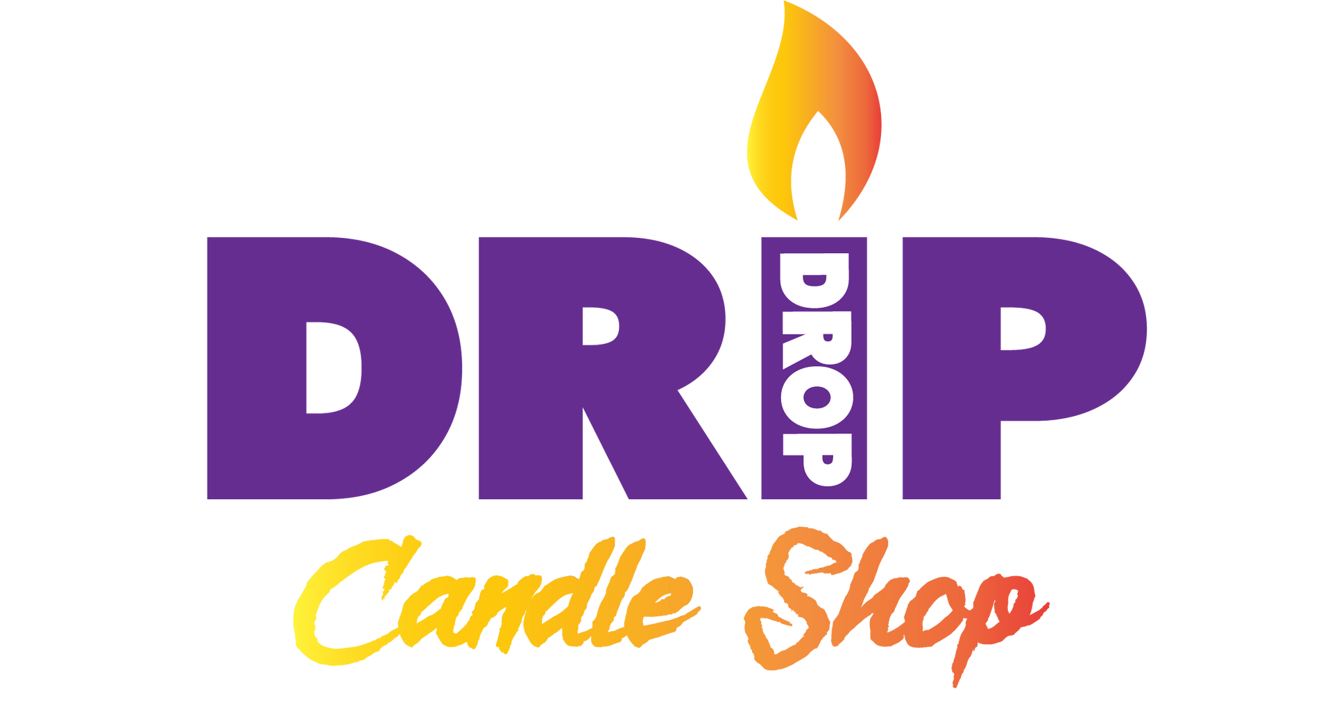 A logo for a candle shop called drip candle shop.