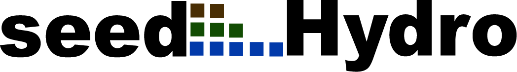 A logo for seed hydro is shown on a white background