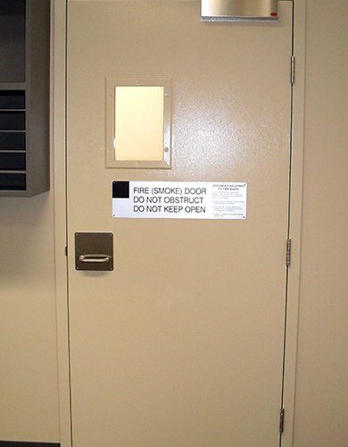 Single Fire Door 300x200 VP BCA signage — Door Specialist in Wauchope, NSW