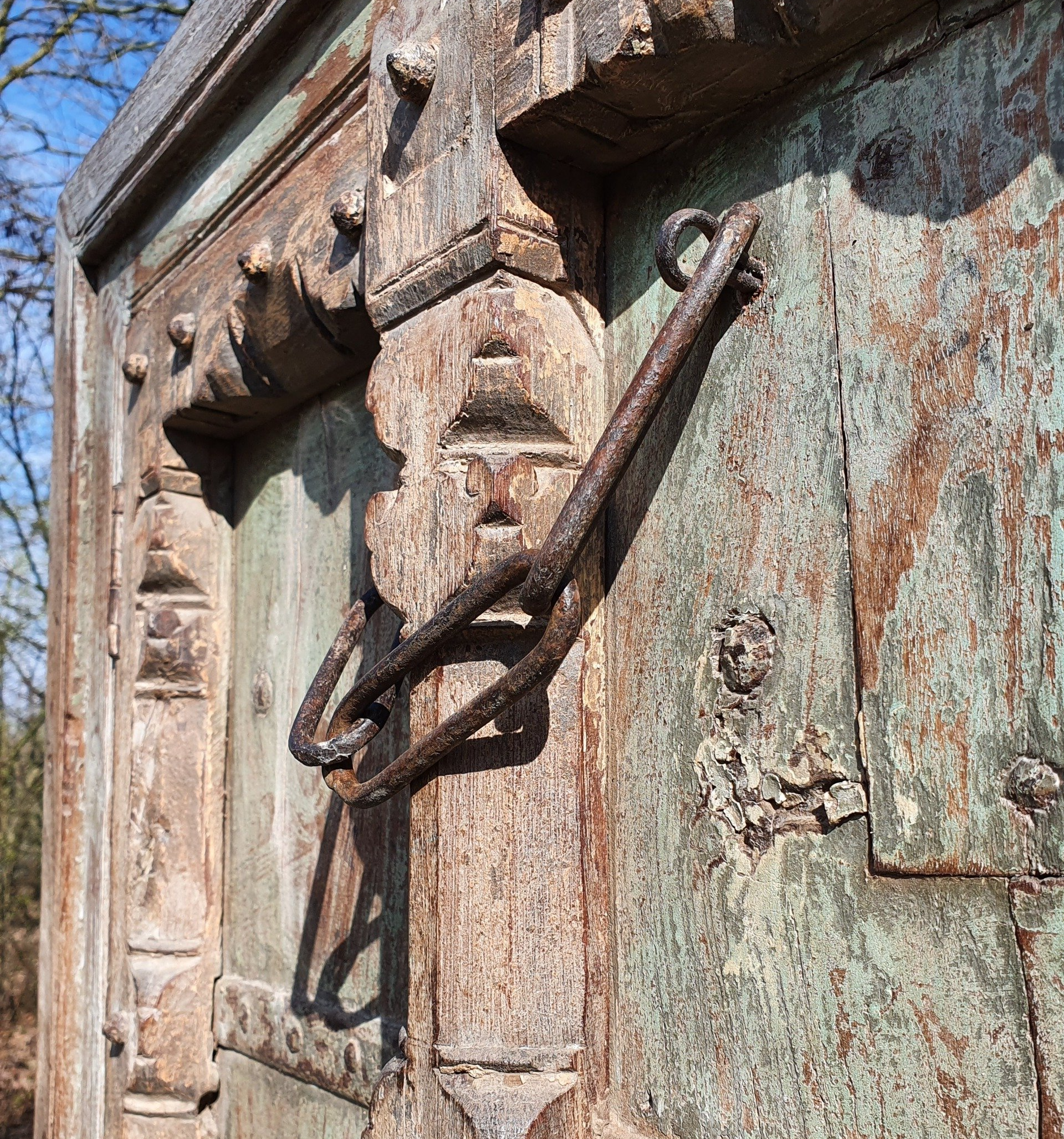 Poortdeurkast Almirah groen uit India