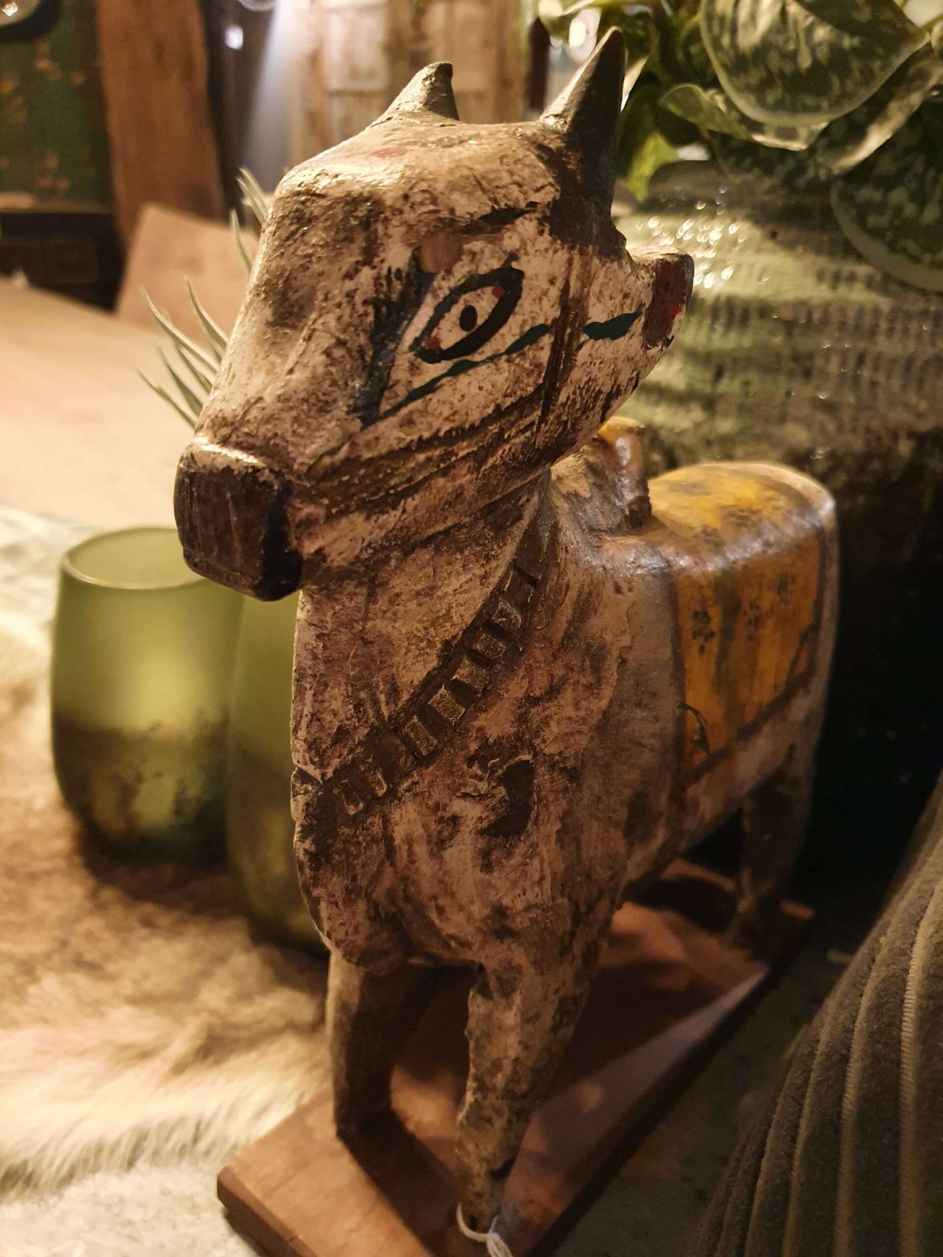 nandi hout heilige koe kinder speelgoed india