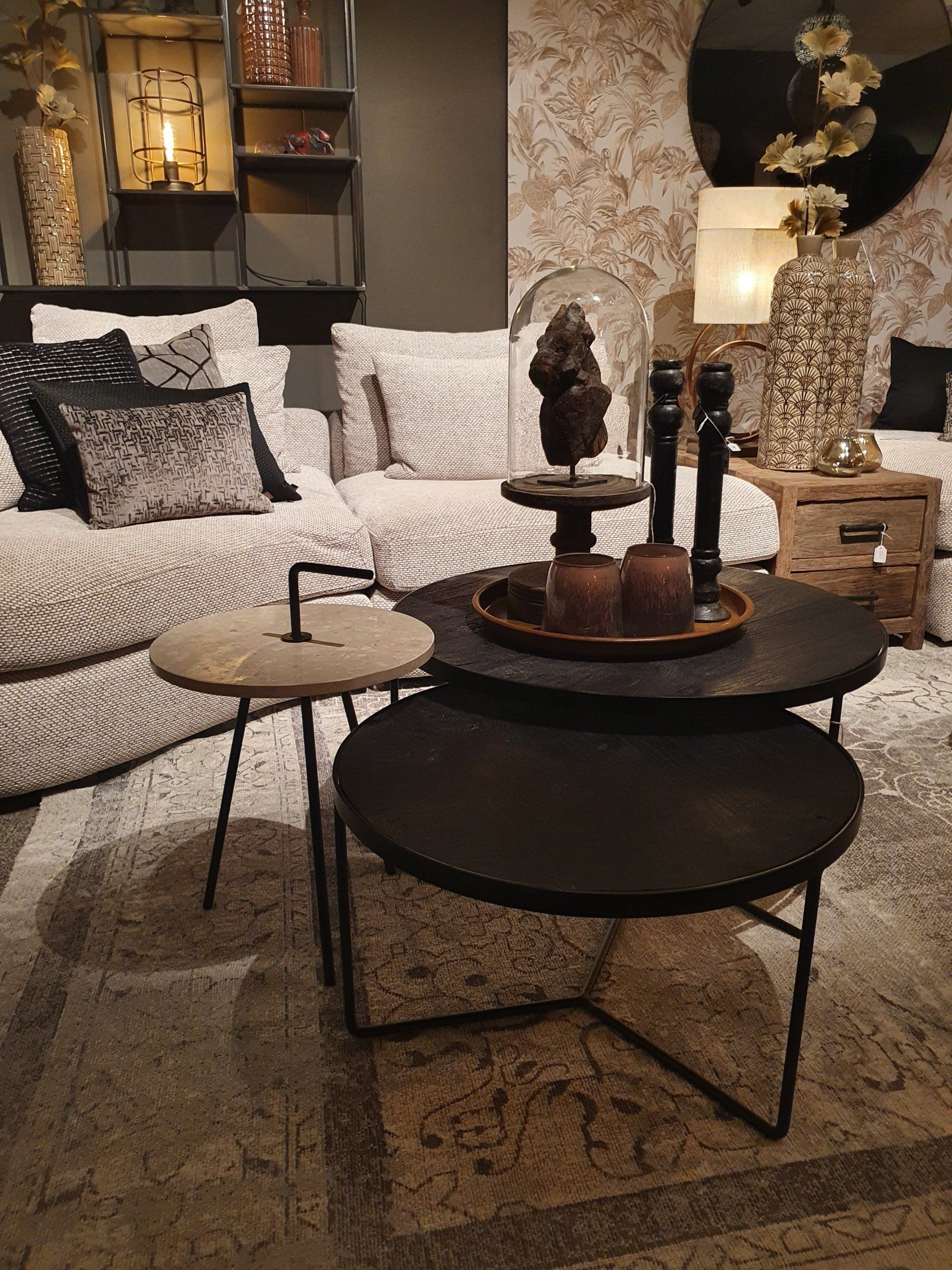 Bijzettafel ton metaal goud