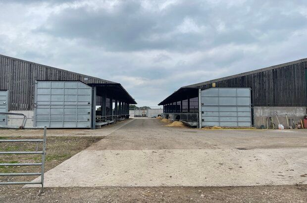 View of farm yard buildings