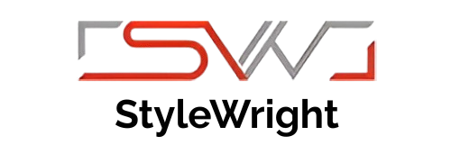 Logo: "SW" stylized in red and gray, with the text "StyleWright" below.