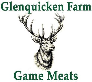 The full Glenquicken Farm Game Meats logo depicting a stag