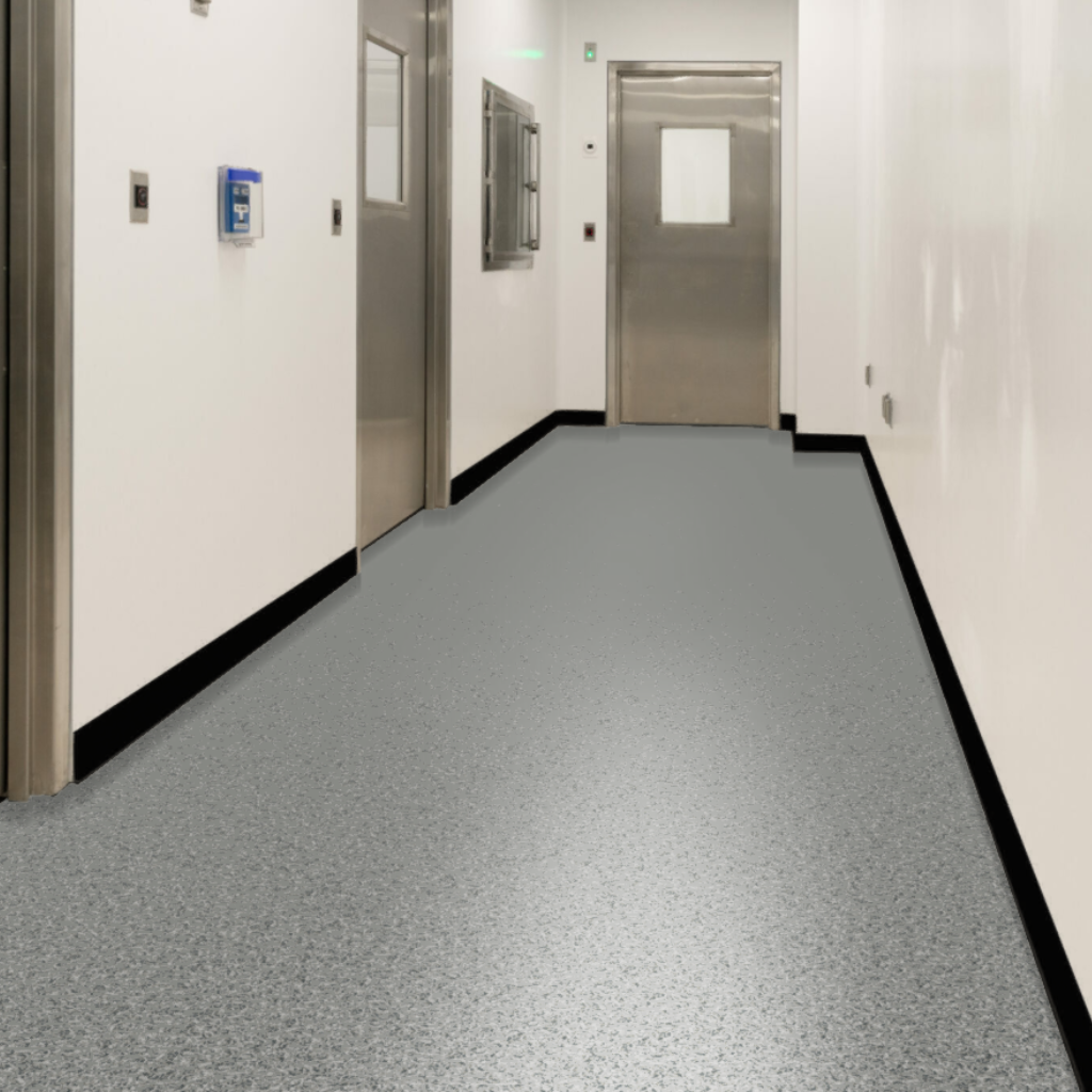 Preview of gravel flake epoxy floor in a commercial space