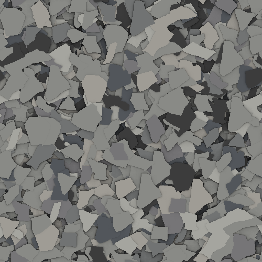 Close-up of colors in Nightfall Flakes - A Concrete Coating design option