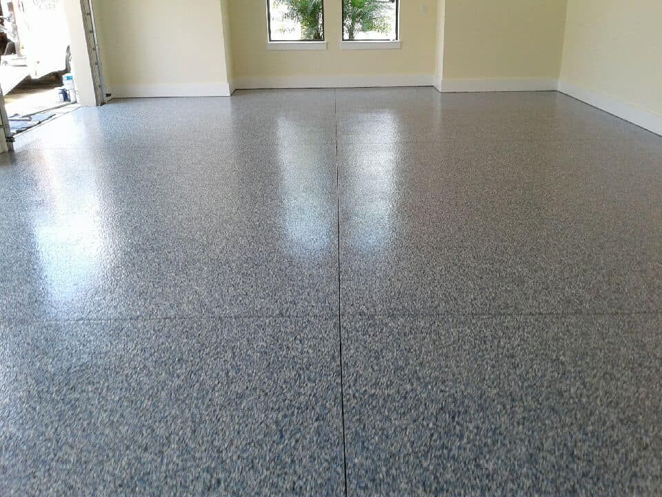 Epoxy garage floors installed by Garage Kings LLC of Jacknsonville, FL.