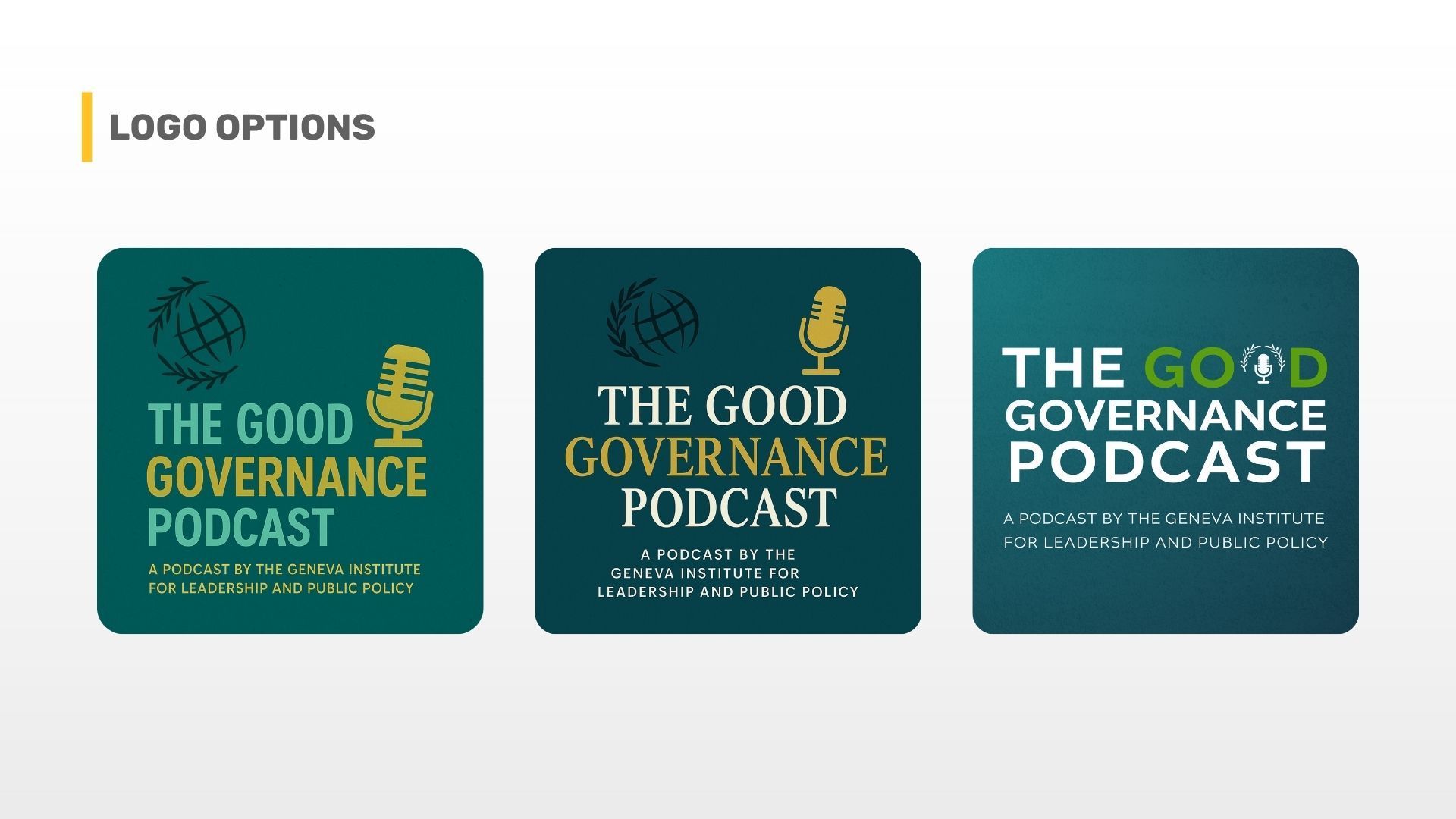 Three logo options for 