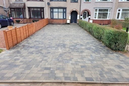 Grey block paving installed in Coventry