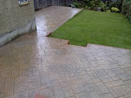 pattern imprinted concrete driveway and pathway in for a Coventry customer