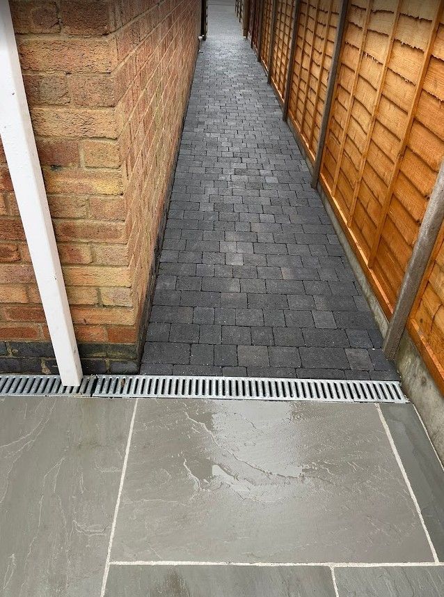 block paving pathway in Binley Woods, Coventry