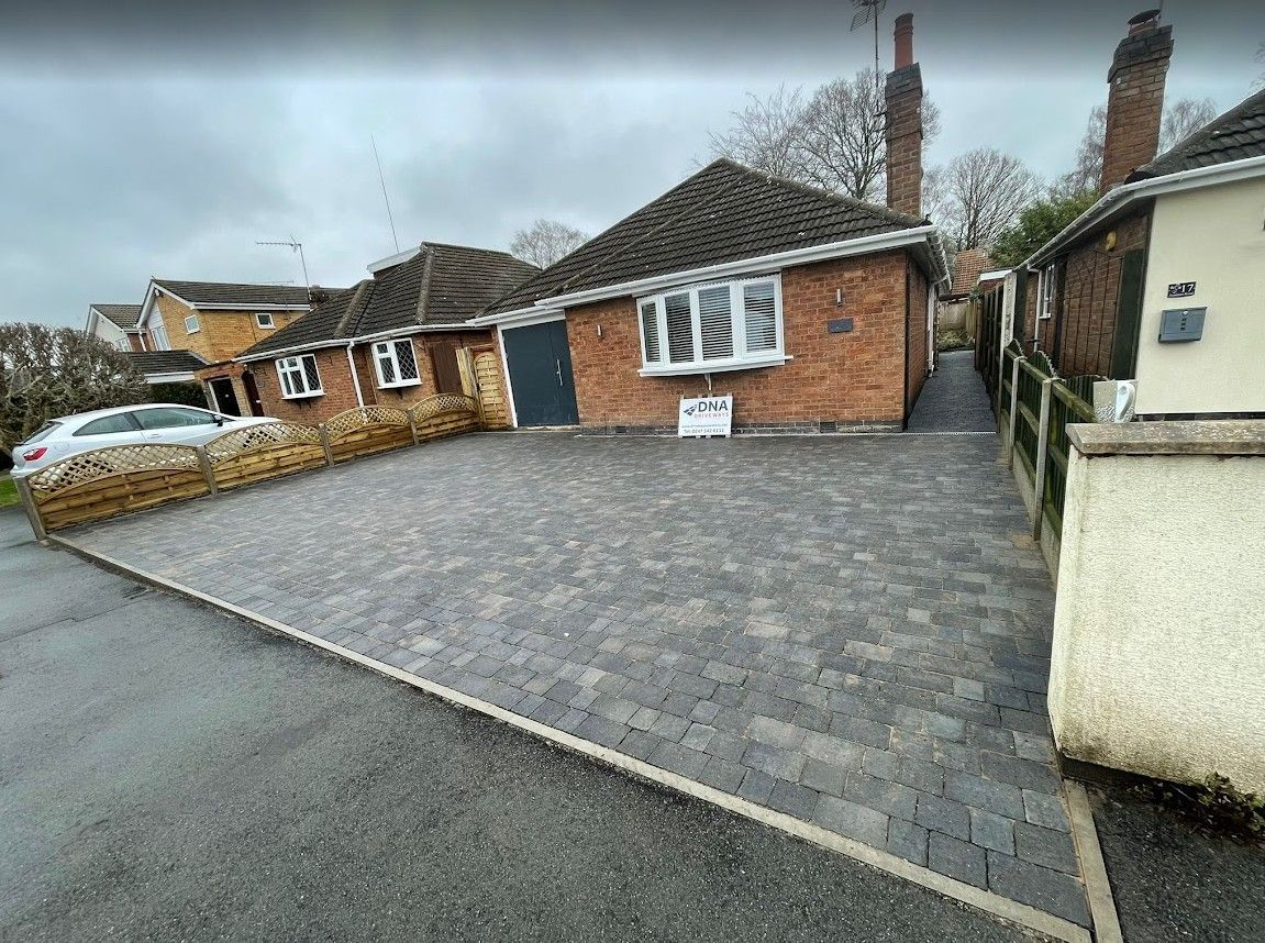 New charcoal mixed size  block paving driveway in Binley Woods, Coventry