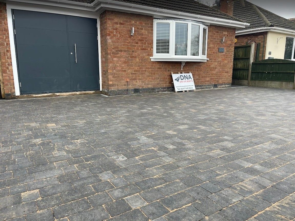 New charcoal mixed size  block paving driveway in Binley Woods, Coventry