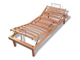 struttura per letto singolo con doghe in legno