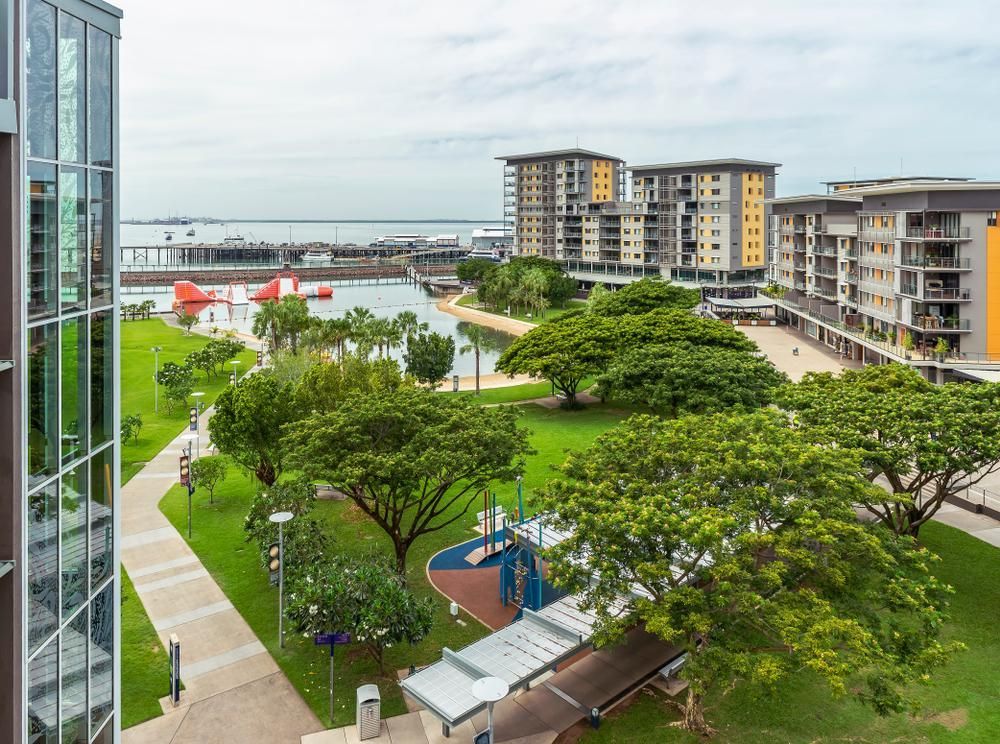 An Aerial View Of A City With Lots Of Trees And Buildings — Chris's Automotive & Marine Electrics In Darwin, NT